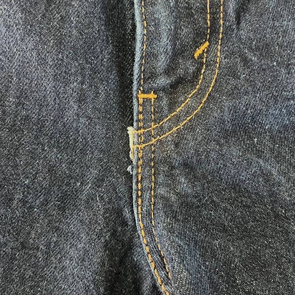 Levis 505 Mens Straight Leg Jeans W38 L30 Dark Blue Denim VGUC *See Description - Picture 10 of 16